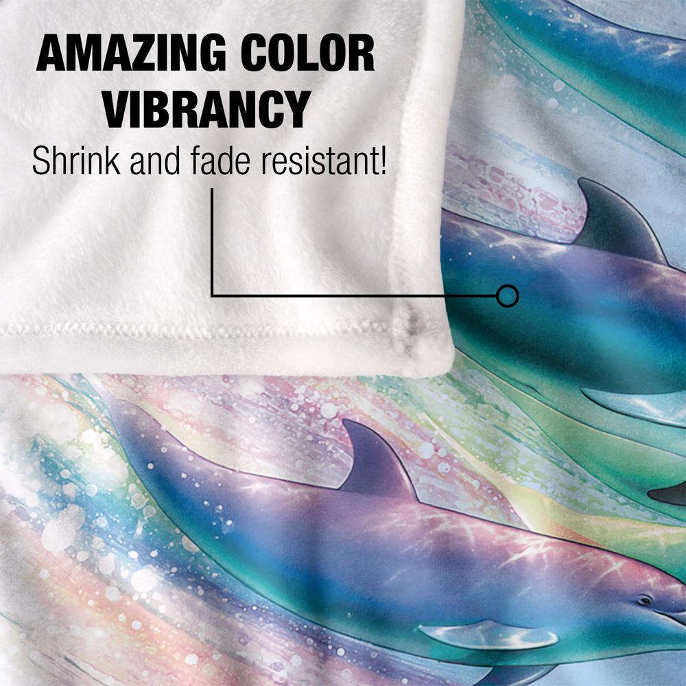 Multicoloured - Lifestyle - Royce McClure Dolphin Flow Silky Supersoft Blanket