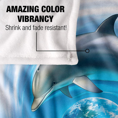 Multicoloured - Lifestyle - Royce McClure Dolphin World Silky Supersoft Blanket