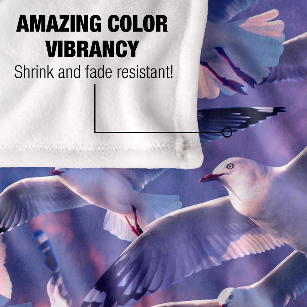Multicoloured - Lifestyle - Royce McClure Evening Seagulls Silky Supersoft Blanket