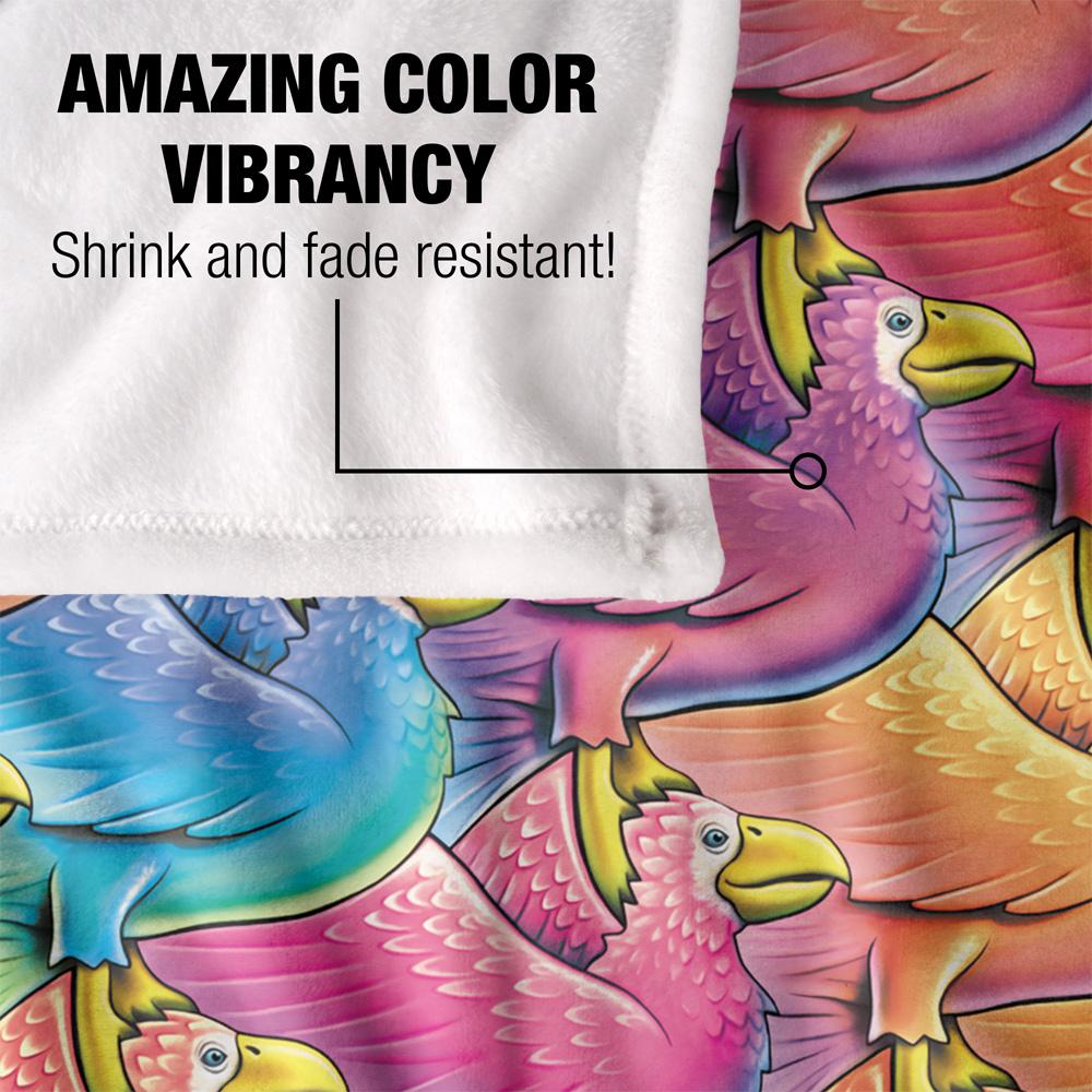 Multicoloured - Lifestyle - Royce McClure Flocking Birds Silky Supersoft Blanket
