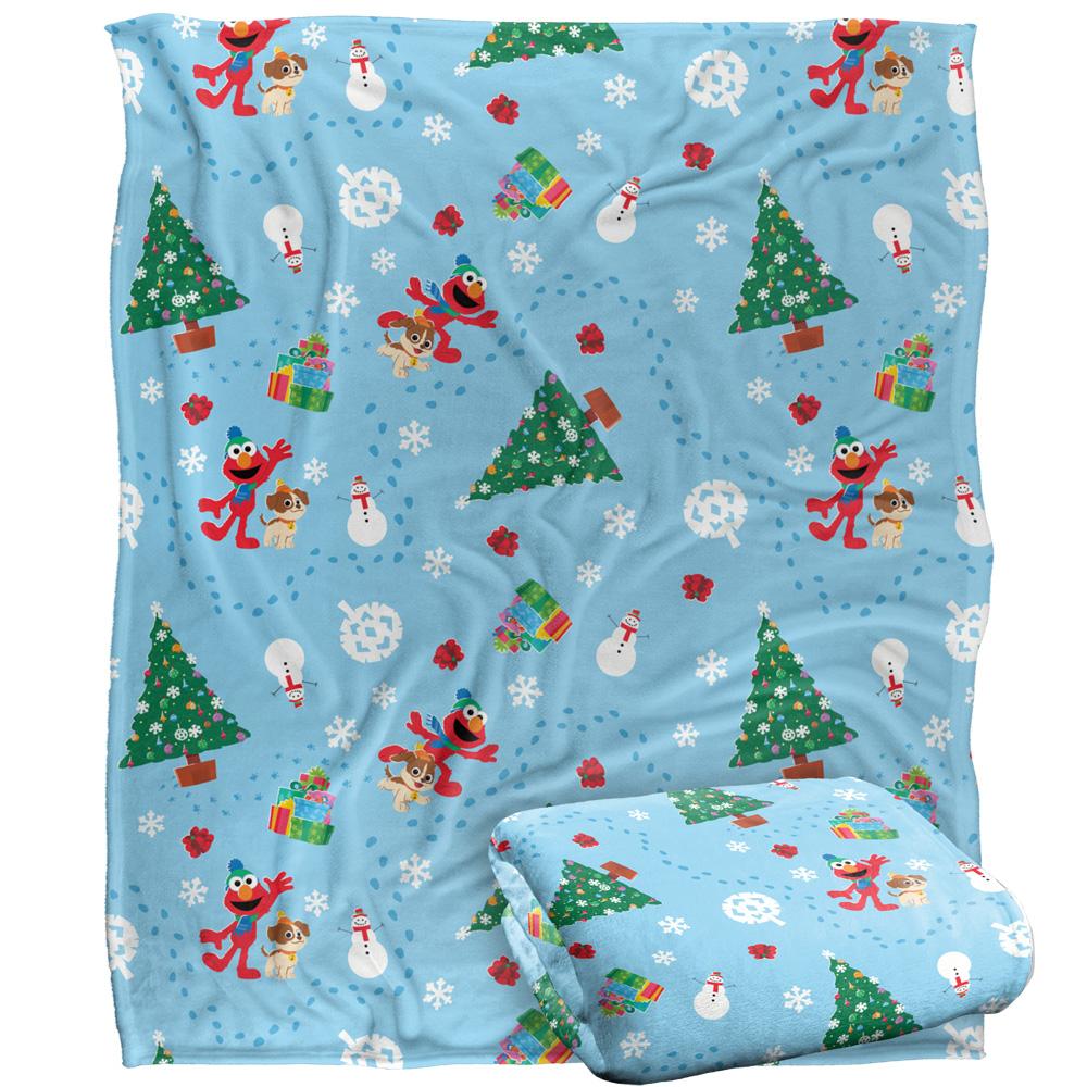 Multicoloured - Back - Sesame Street Silky Footprint Holiday Supersoft Blanket