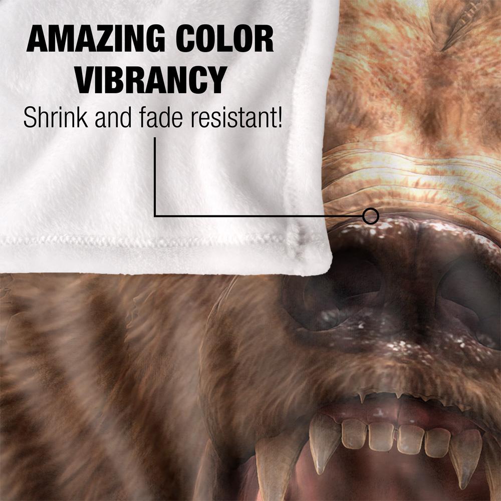 Brown - Lifestyle - Royce McClure Grizzly Bear Head Silky Supersoft Blanket