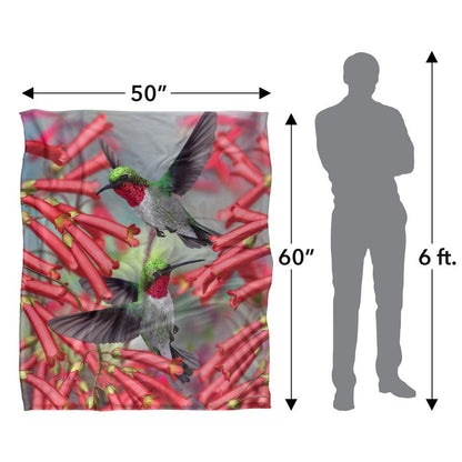 Multicoloured - Pack Shot - Royce McClure Silky Hummingbird Supersoft Blanket
