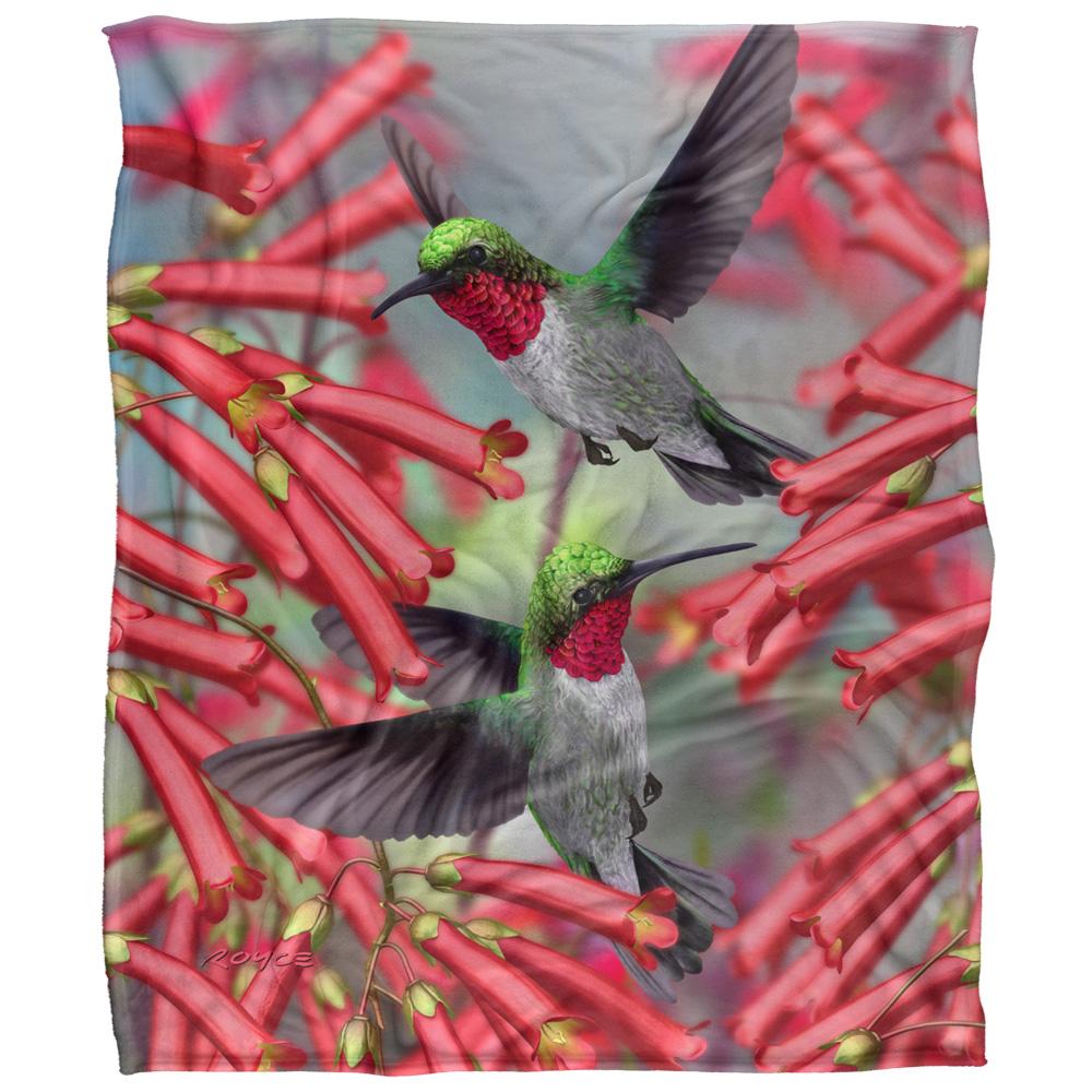 Multicoloured - Front - Royce McClure Silky Hummingbird Supersoft Blanket