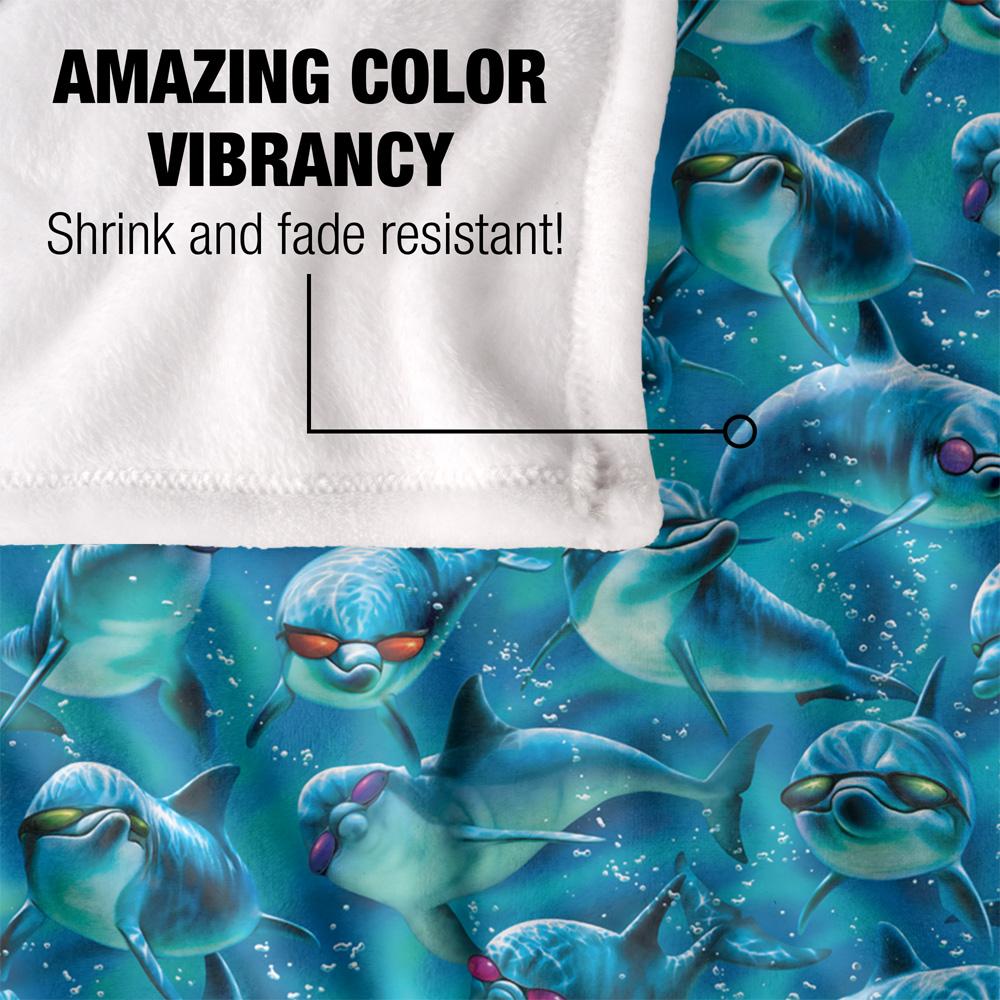 Blue-Red - Lifestyle - Royce McClure Mod Squad Silky Dolphin Supersoft Blanket