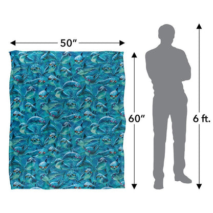 Blue-Red - Pack Shot - Royce McClure Mod Squad Silky Dolphin Supersoft Blanket