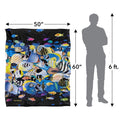 Multicoloured - Pack Shot - Royce McClure Night Dive Silky Tropical Fish Supersoft Blanket