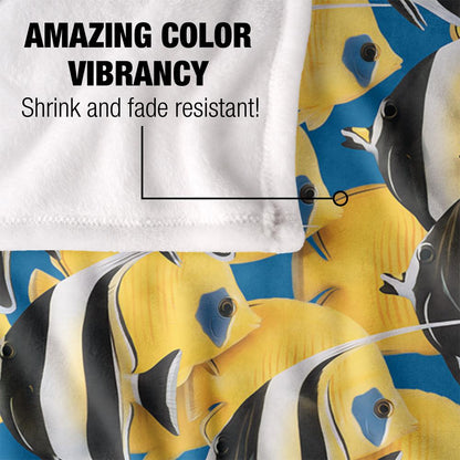 Multicoloured - Lifestyle - Royce McClure Rush Hour Silky Tropical Fish Supersoft Blanket