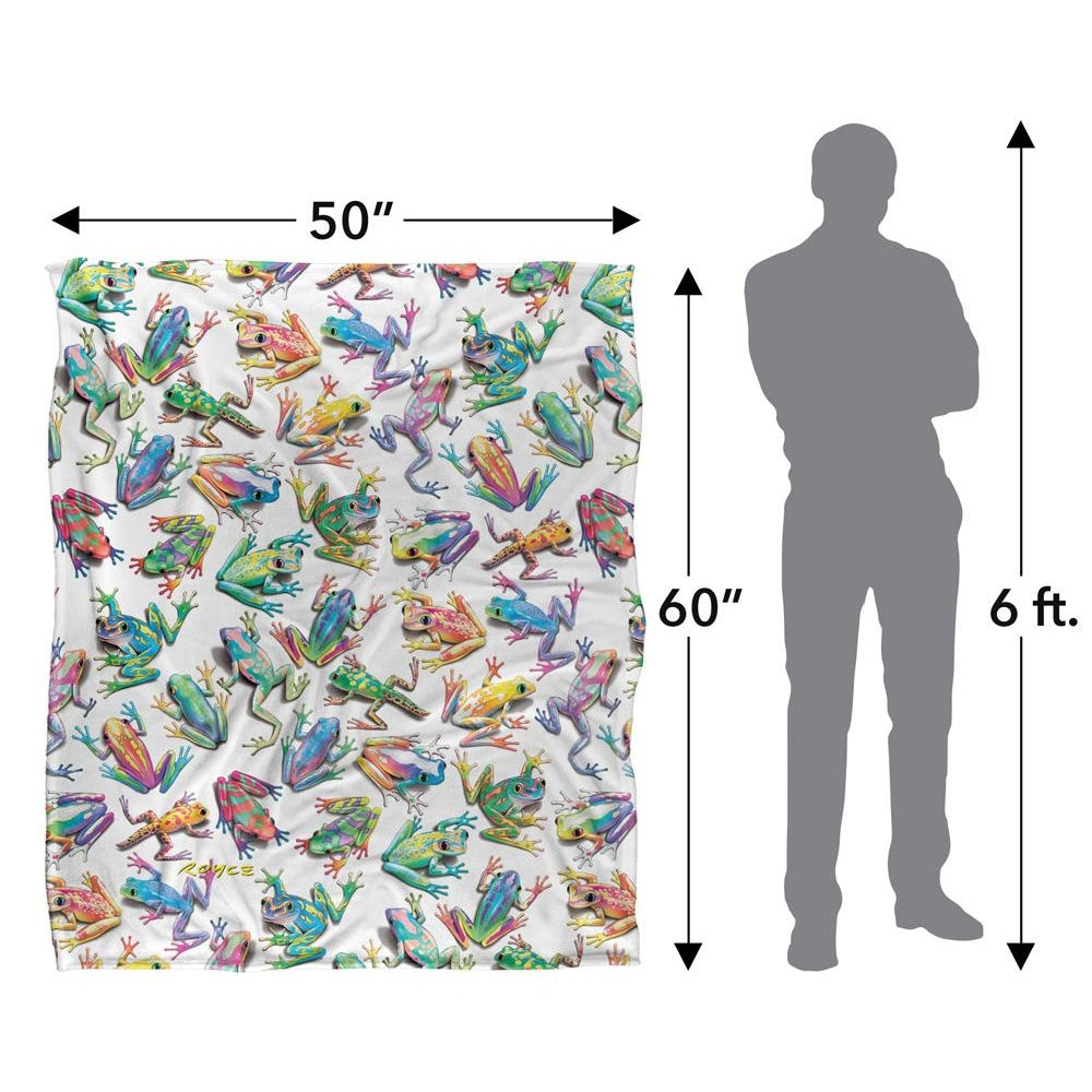 Multicoloured - Pack Shot - Royce McClure Sticky Fingers Silky Frog Supersoft Blanket