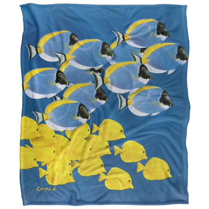 Multicoloured - Front - Royce McClure Tang Silky Tropical Fish Supersoft Blanket