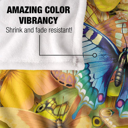 Multicoloured - Lifestyle - Royce McClure Be Unique Silky Butterflies Supersoft Blanket