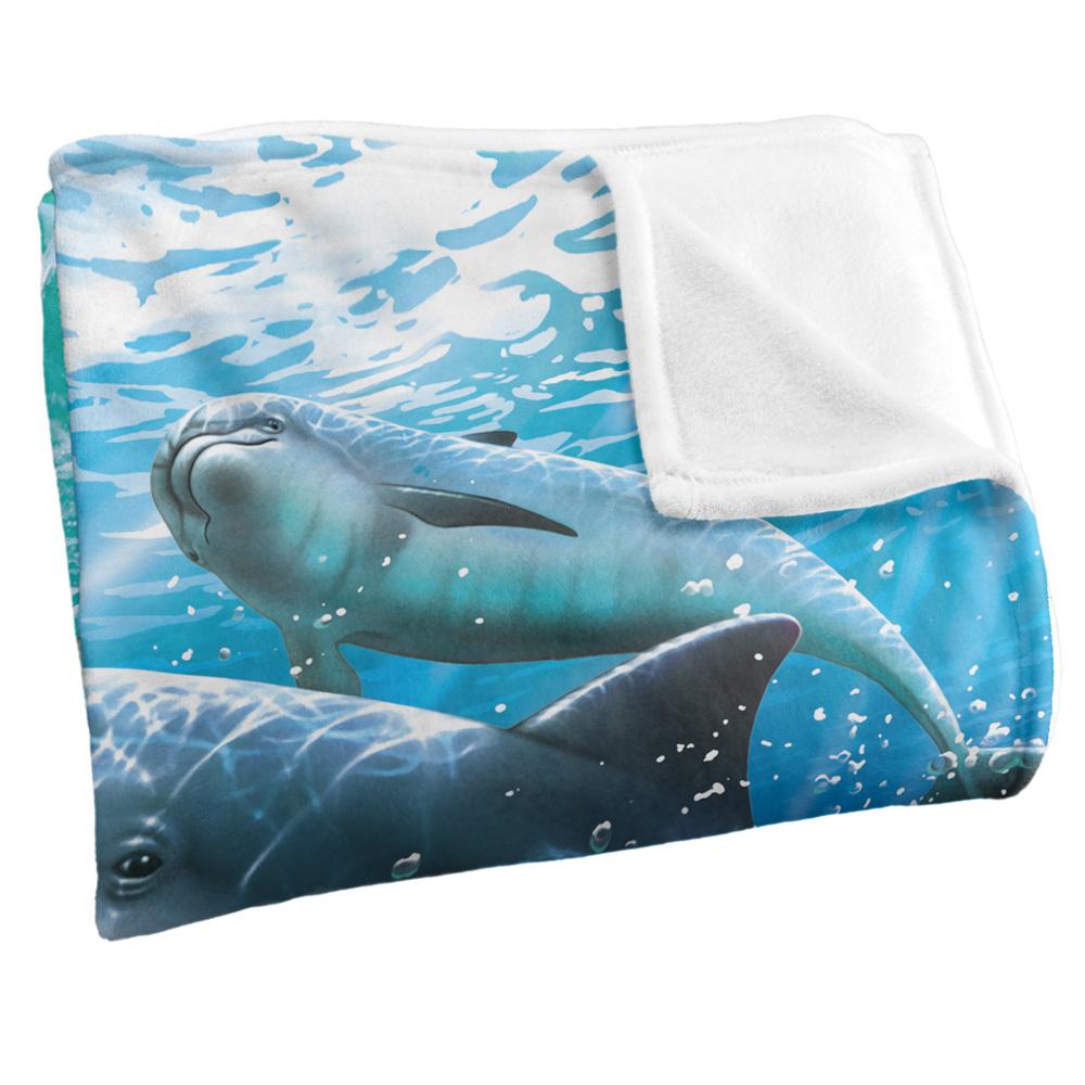Multicoloured - Side - Royce McClure Travelers Silky Dolphin Supersoft Blanket