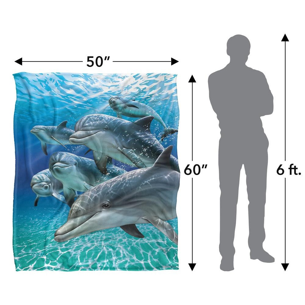 Multicoloured - Pack Shot - Royce McClure Travelers Silky Dolphin Supersoft Blanket