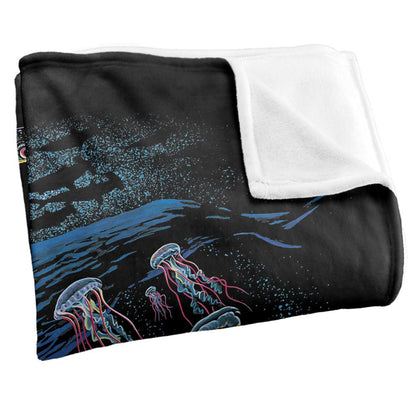 Multicoloured - Side - Royce McClure Way Down Deep Silky Fish Supersoft Blanket