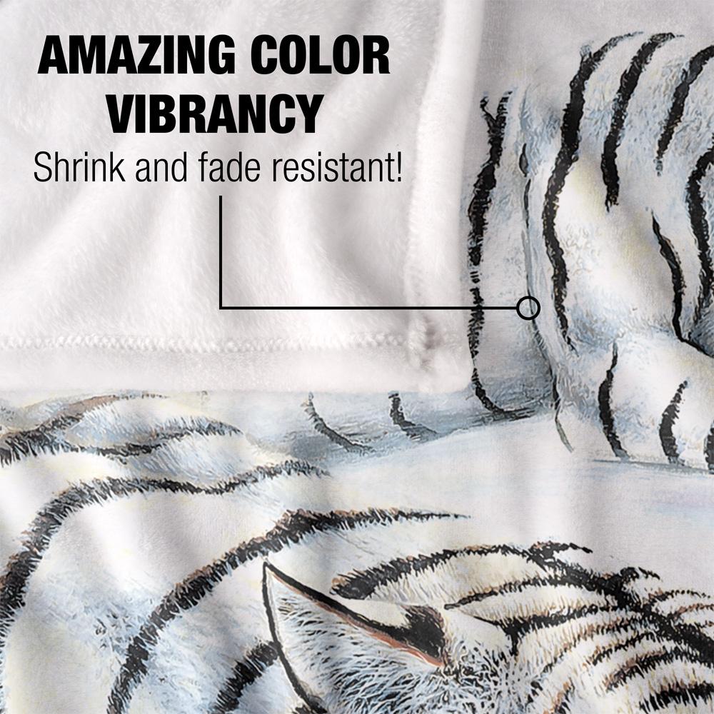 White-Black - Lifestyle - Royce McClure Silky White Tiger Supersoft Blanket