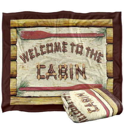 Multicoloured - Back - JQ Licensing Welcome To The Cabin Silky Sign Supersoft Blanket