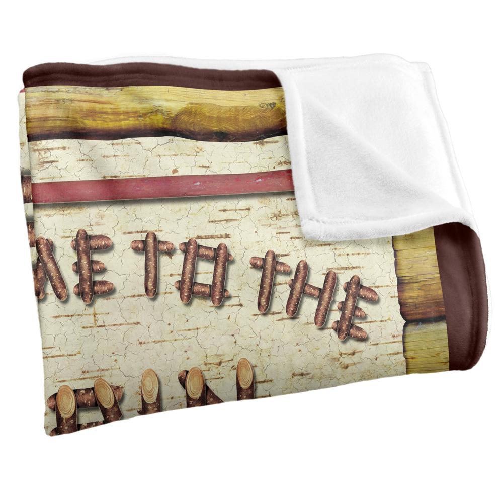 Multicoloured - Side - JQ Licensing Welcome To The Cabin Silky Sign Supersoft Blanket