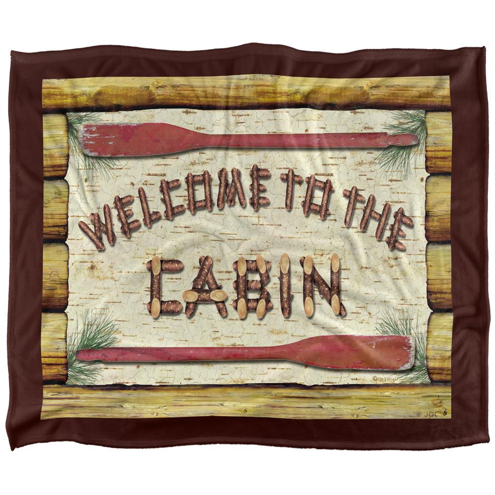 Multicoloured - Front - JQ Licensing Welcome To The Cabin Silky Sign Supersoft Blanket