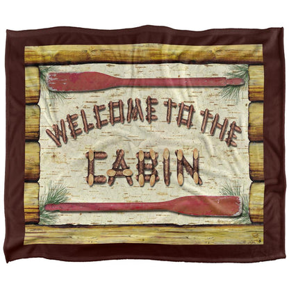 Multicoloured - Front - JQ Licensing Welcome To The Cabin Silky Sign Supersoft Blanket