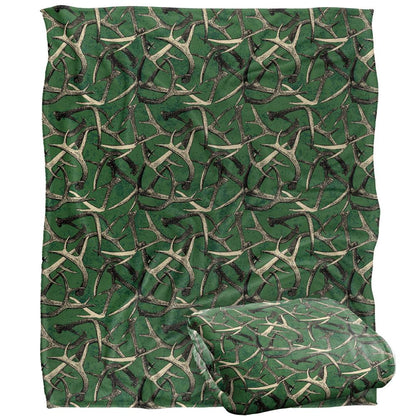 Multicoloured - Back - JQ Licensing Silky Deer Antler Hunting Supersoft Blanket
