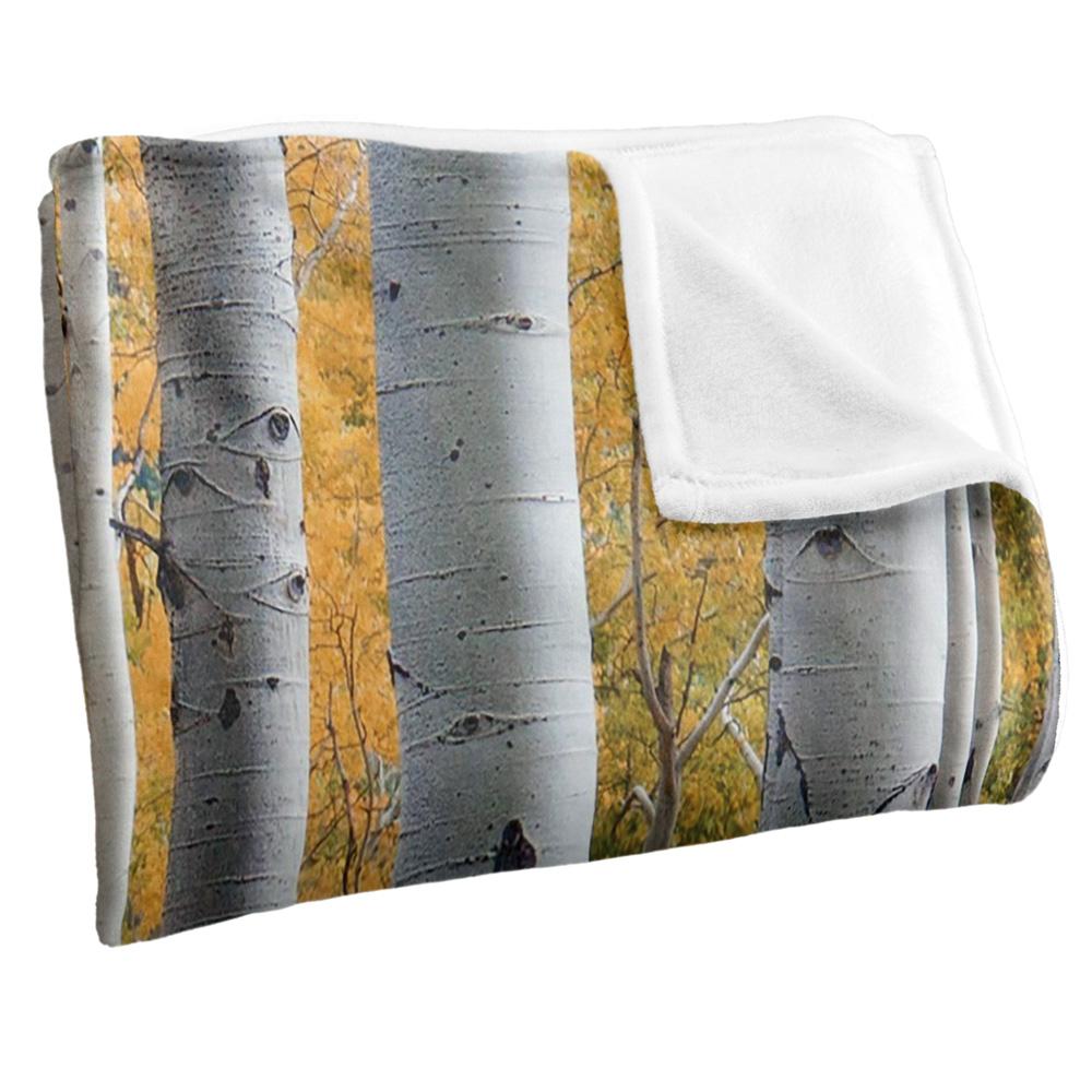 Multicoloured - Side - JQ Licensing James Piazza Silky Birch Trees Supersoft Blanket