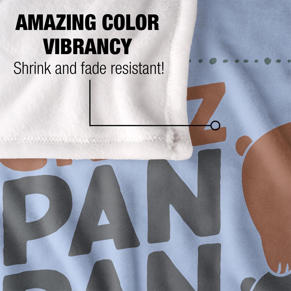 Light Blue-Multicoloured - Lifestyle - We Bare Bears Silky Grizz Supersoft Blanket