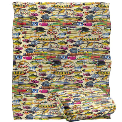 Multicoloured - Back - JQ Licensing 2 Silky Fishing Lures Supersoft Blanket