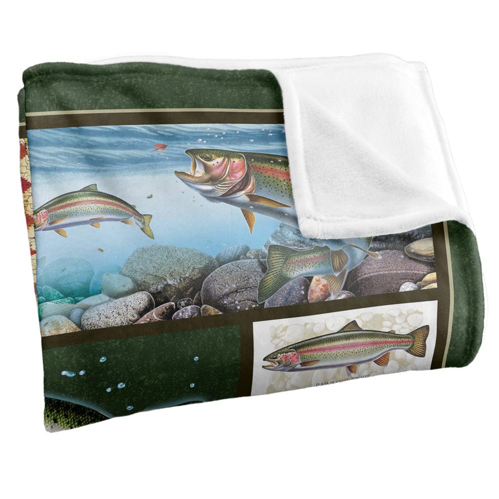 Multicoloured - Side - JQ Licensing Silky Trout Supersoft Blanket