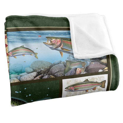 Multicoloured - Side - JQ Licensing Silky Trout Supersoft Blanket