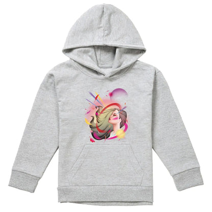 Athletic Heather - Front - Pocahontas Childrens-Kids Airbrush Heather Hoodie