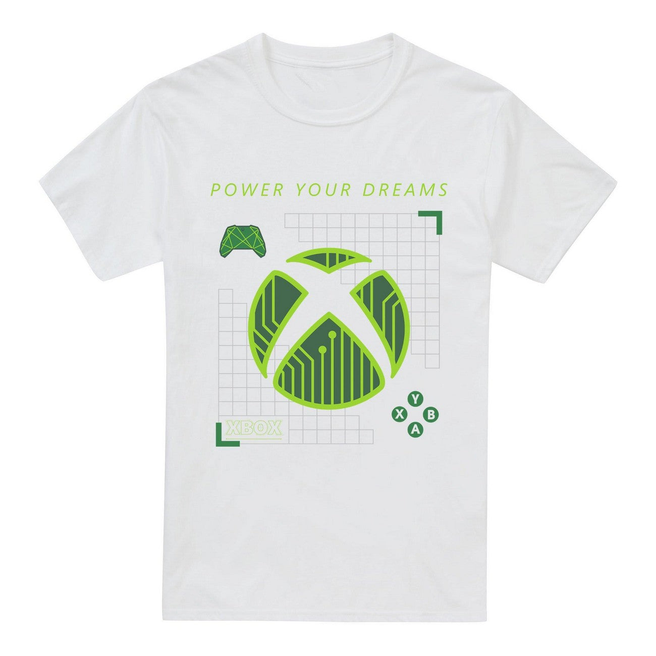 White - Front - Xbox Mens Power Your Grid T-Shirt