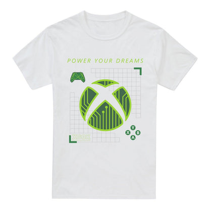 White - Front - Xbox Mens Power Your Grid T-Shirt