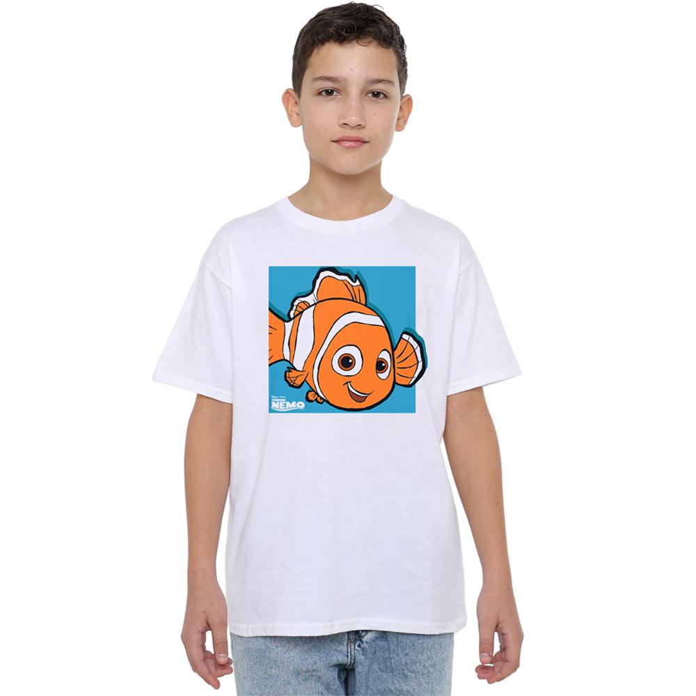 White - Back - Finding Nemo Boys Bubbles Cotton T-Shirt