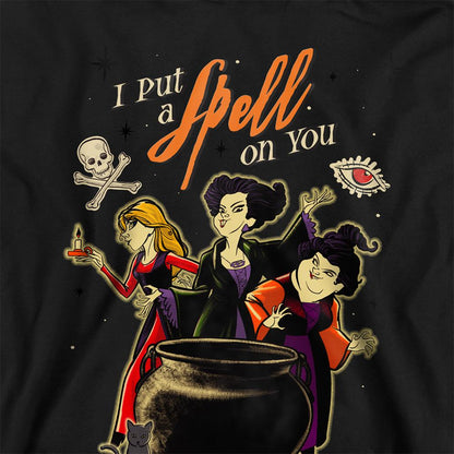 Athletic Heather - Back - Hocus Pocus Childrens-Kids Witches Spell Heather Hoodie