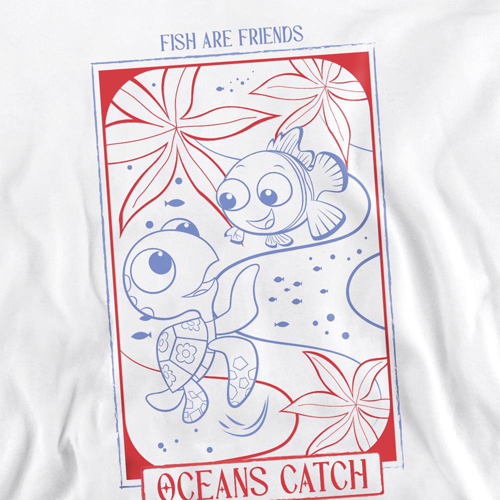 White - Back - Finding Nemo Womens-Ladies Ocean Buddies Sweatshirt
