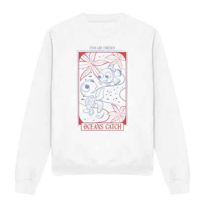 White - Front - Finding Nemo Womens-Ladies Ocean Buddies Sweatshirt