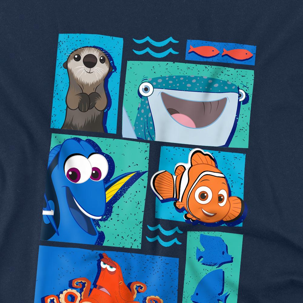 Navy - Side - Finding Nemo Childrens-Kids Fish Are Friends T-Shirt