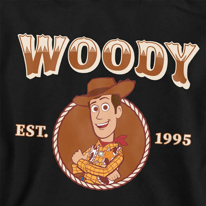 Black - Side - Toy Story Childrens-Kids 1995 Woody Cowboy Hoodie