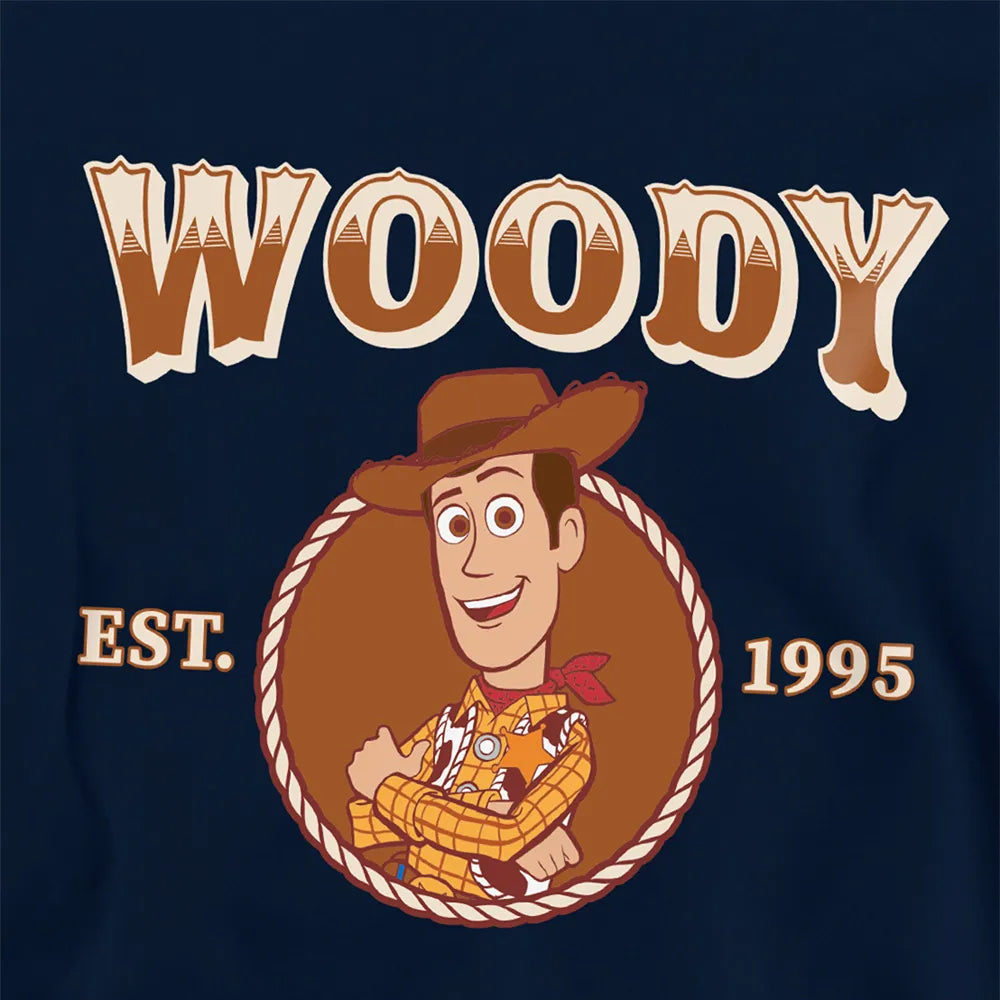 Navy - Side - Toy Story Childrens-Kids 1995 Woody Cowboy Hoodie