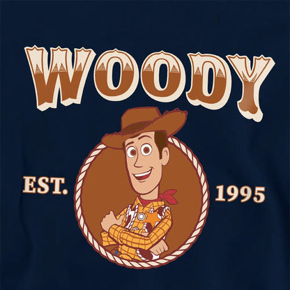 Navy - Side - Toy Story Childrens-Kids 1995 Woody Cowboy Hoodie