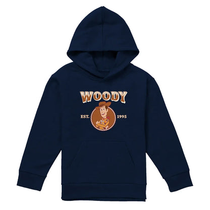 Navy - Front - Toy Story Childrens-Kids 1995 Woody Cowboy Hoodie
