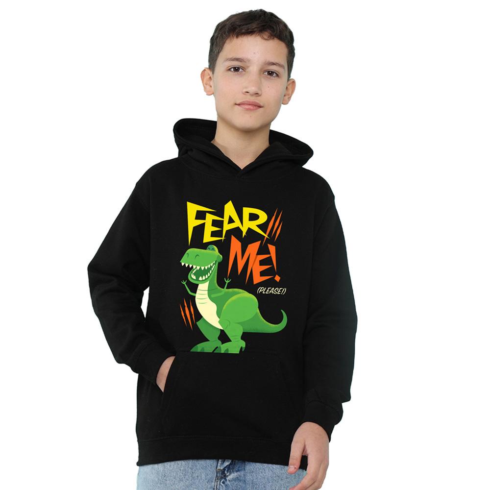 Athletic Heather - Front - Toy Story Childrens-Kids Fear Me Rex Hoodie