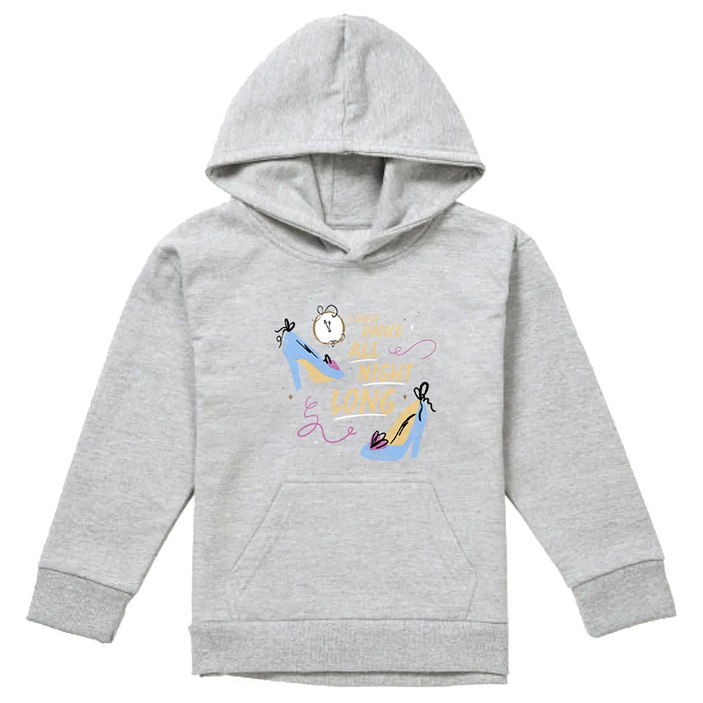 Athletic Heather - Front - Cinderella Childrens-Kids I Could Dance All Night Long Glass Slippers Heather Hoodie