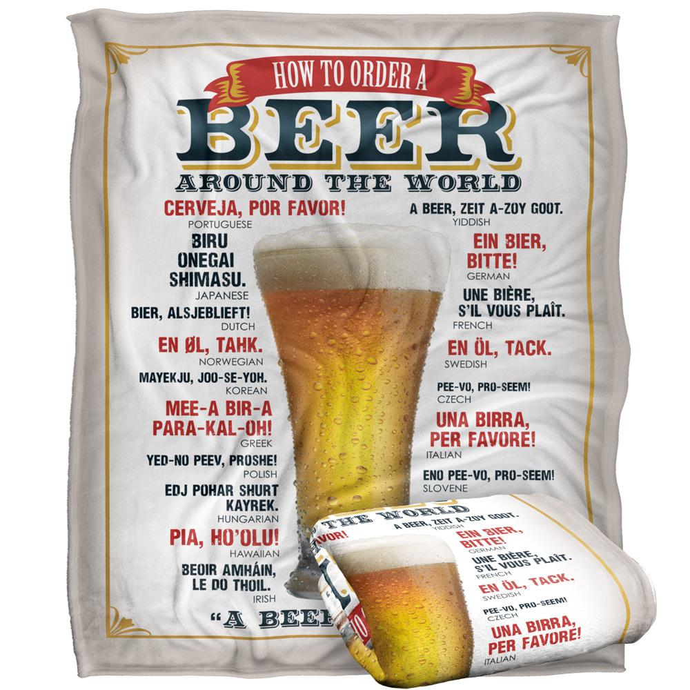 Multicoloured - Back - Retrorocket Studio Beer Around The World Silky Supersoft Blanket