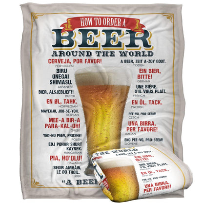Multicoloured - Back - Retrorocket Studio Beer Around The World Silky Supersoft Blanket
