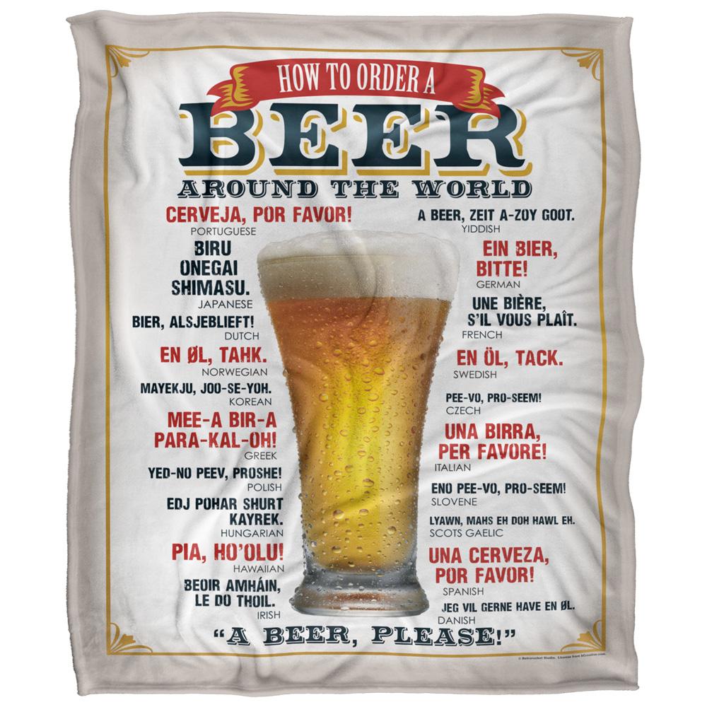 Multicoloured - Front - Retrorocket Studio Beer Around The World Silky Supersoft Blanket