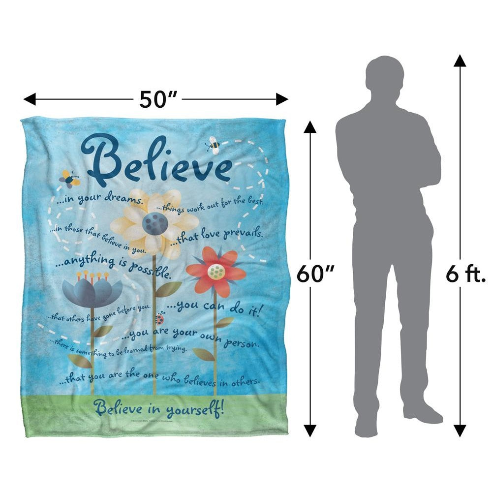 Multicoloured - Lifestyle - Retrorocket Studio Believe In Yourself Silky Supersoft Blanket
