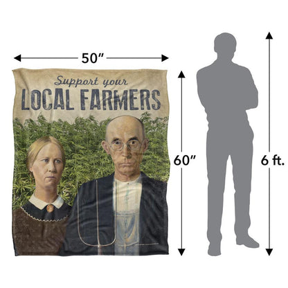 Multicoloured - Lifestyle - Retrorocket Studio Support Farmers Silky Supersoft Blanket