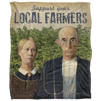 Multicoloured - Front - Retrorocket Studio Support Farmers Silky Supersoft Blanket