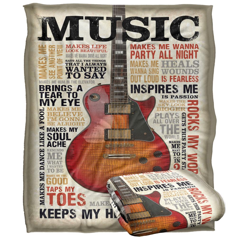 Multicoloured - Back - Retrorocket Studio Music Silky Supersoft Blanket